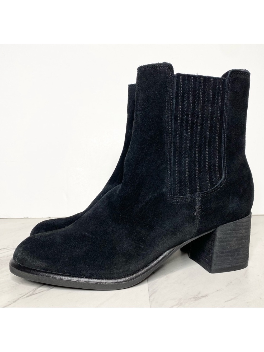 Blondo Sonali Black Suede Bootie 9